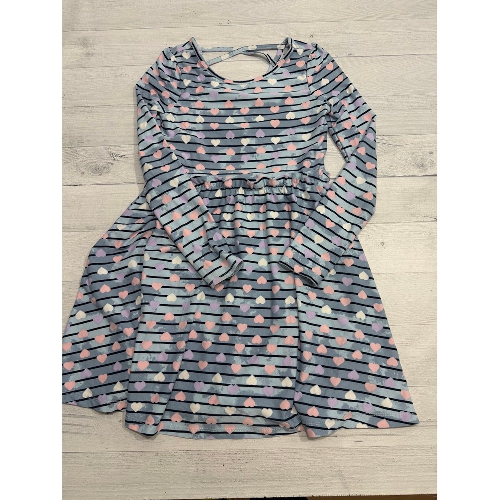 Epic Threads girls long sleeve heart dress youth small